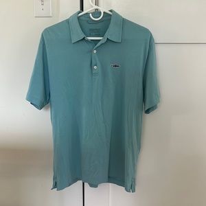 Patagonia polo shirt. Light blue, medium, and like new.